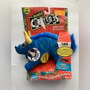 New Vintage 1997 Wild Kratt's Creatures Yak BeanBag Plush Stuffed Animal PBS